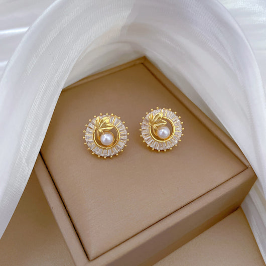 Conjunto de Joyería Elegante: Collar, Anillo y Aretes con Hojas y Cristales - Image 17