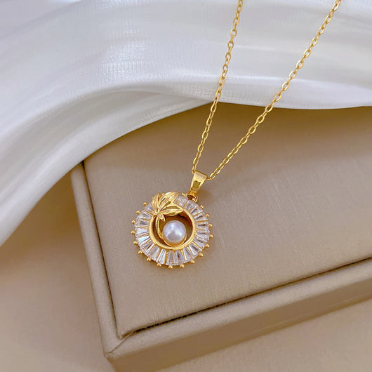 Conjunto de Joyería Elegante: Collar, Anillo y Aretes con Hojas y Cristales - Image 18