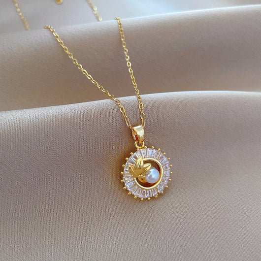 Conjunto de Joyería Elegante: Collar, Anillo y Aretes con Hojas y Cristales - Image 19