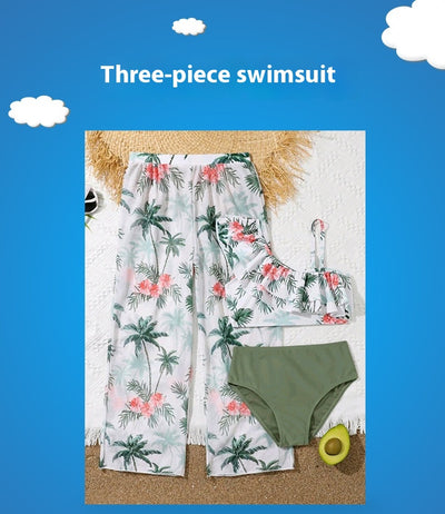 Traje de Baño Infantil Tres Piezas con Falda Volante - Image 18