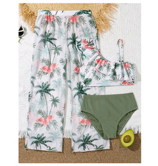 Traje de Baño Infantil Tres Piezas con Falda Volante - Image 20