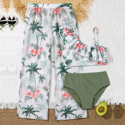 Traje de Baño Infantil Tres Piezas con Falda Volante - Image 27