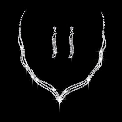Conjunto de Joyería Nupcial con Dos Piezas y Cristales Brillantes - Image 7