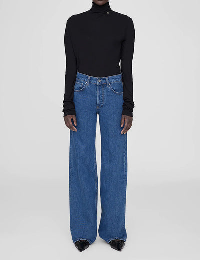 Jeans Rectos de Cintura Media 100% Algodón con Stretch - Image 10