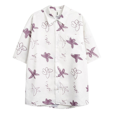 Camisa Estampada con Estrella de Cinco Puntas para Hombre - Image 21
