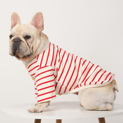 Suéter a Rayas para Perros - Cuello V en Algodón Cálido - Image 17