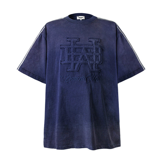 Playera Casual con Parche de Letras Bordadas para Hombre - Image 22