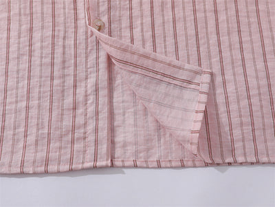 Camisa de Rayas Verticales Manga Corta para Hombre - Image 34