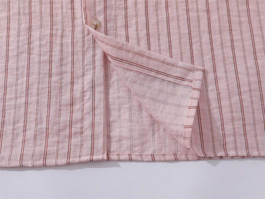 Camisa de Rayas Verticales Manga Corta para Hombre - Image 34