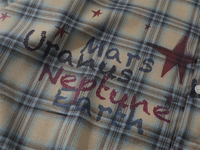 Camisa de Cuadros Manga Corta con Degradado para Hombre - Image 27