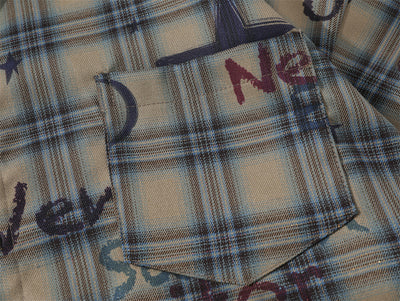 Camisa de Cuadros Manga Corta con Degradado para Hombre - Image 28