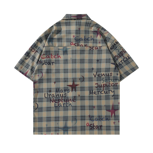 Camisa de Cuadros Manga Corta con Degradado para Hombre - Image 29