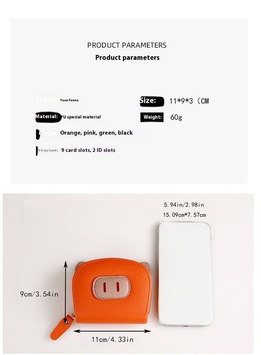Monedero Compacto con Protección Antimagnética - Diseño Adorable de Cerdo - Image 21