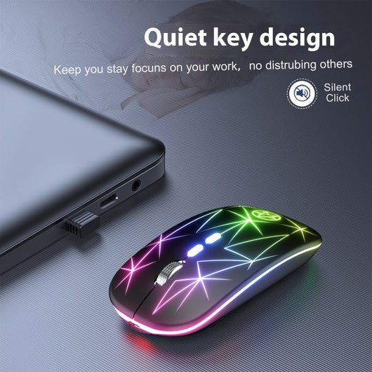 Ratón Inalámbrico Bluetooth Dual Mode con Luz LED, 5 Botones y Rueda de Metal - Image 18
