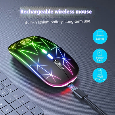 Ratón Inalámbrico Bluetooth Dual Mode con Luz LED, 5 Botones y Rueda de Metal - Image 23