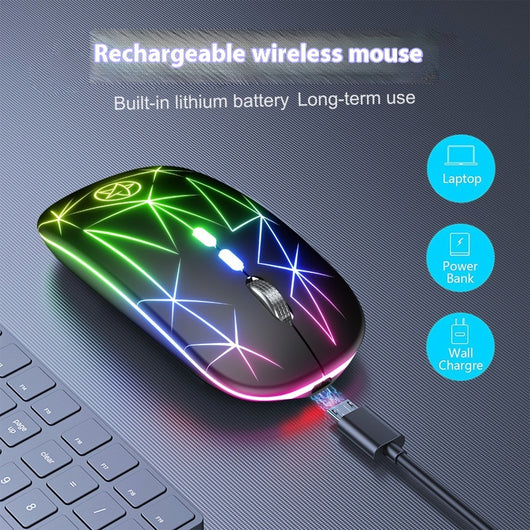 Ratón Inalámbrico Bluetooth Dual Mode con Luz LED, 5 Botones y Rueda de Metal - Image 23