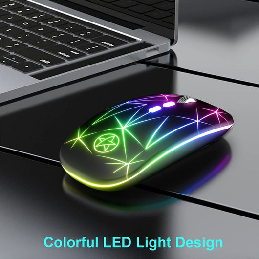 Ratón Inalámbrico Bluetooth Dual Mode con Luz LED, 5 Botones y Rueda de Metal - Image 27
