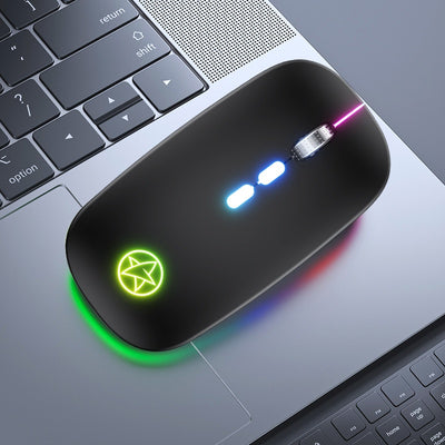 Ratón Inalámbrico Bluetooth Dual Mode con Luz LED, 5 Botones y Rueda de Metal - Image 30