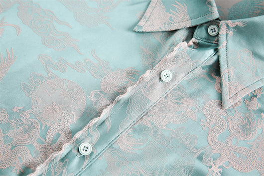 Camisa Estampada con Patrón Dragón para Hombre - Image 22