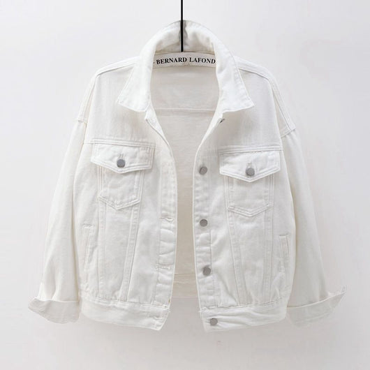 Chamarra de Mezclilla Blanca Talla Grande para Mujer - Image 11