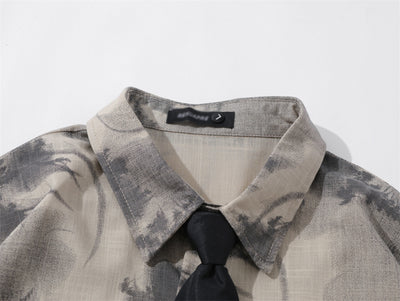 Camisa Casual de Camuflaje Manga Corta para Hombre - Image 29