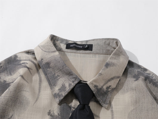 Camisa Casual de Camuflaje Manga Corta para Hombre - Image 29