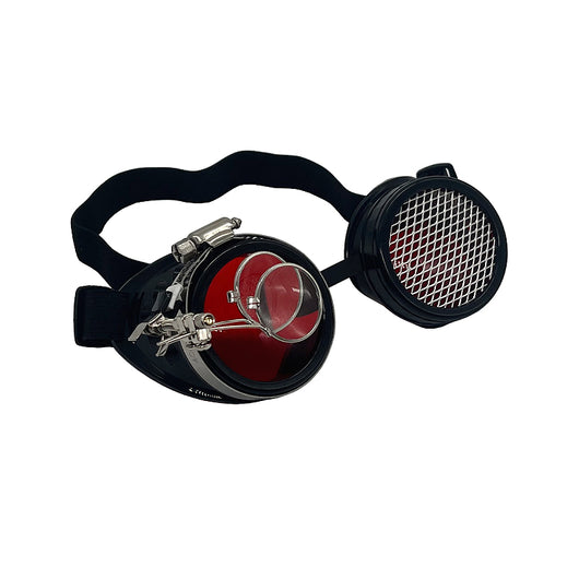 Gafas Steampunk Góticas con Lentes de Malla y Lupa Decorativa - Image 10