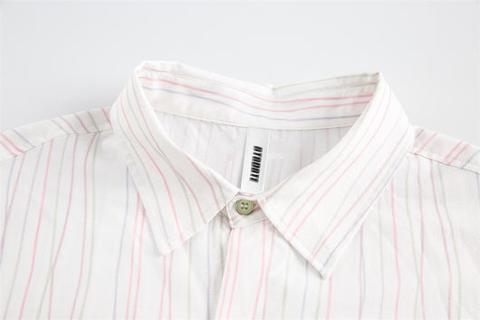 Camisa de Rayas Verticales Manga Corta para Hombre - Image 18