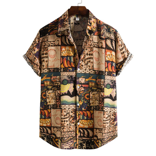 Camisa Casual de Manga Corta para Hombre con Estampado Personalizado - Image 10