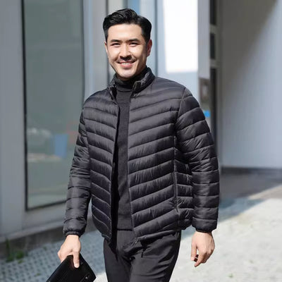 Chaqueta de Plumón Corta para Hombre - Algodón y Abrigo Ligero - Image 12