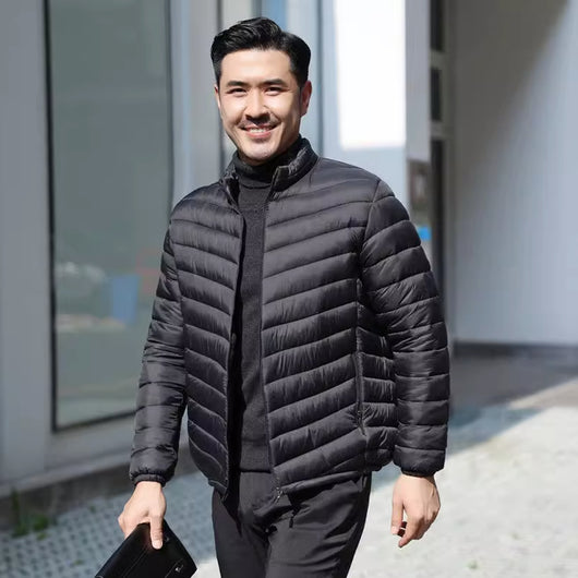 Chaqueta de Plumón Corta para Hombre - Algodón y Abrigo Ligero - Image 12