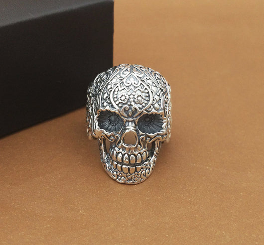 Anillo de Calavera Tailandés de Plata Maciza - Diseño Vintage Dominante para Hombre - Image 18