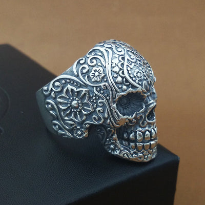 Anillo de Calavera Tailandés de Plata Maciza - Diseño Vintage Dominante para Hombre - Image 20