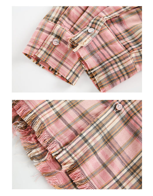 Abrigo Camisa Cuadros con Flecos Unisex - Image 6