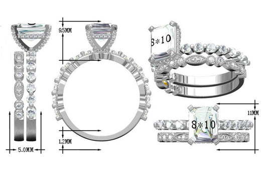 Anillo de Plata 925 con Diamante Cuadrado de Alto Carbono - Image 12