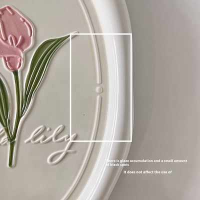 Plato de Cerámica con Relieve Tulipán Calla - Vajilla Francesa - Image 19