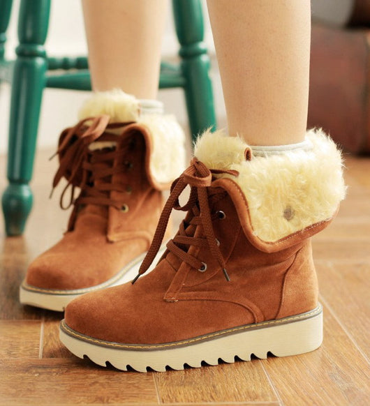 Botas de Nieve Acolchadas con Cordones - Abrigo Total para el Invierno - Image 11