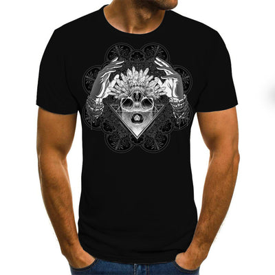 Camisetas Estampadas 3D Calavera Horror - Manga Corta Unisex - Image 12