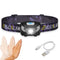 Linterna Frontal LED 3000 Lúmenes con Sensor de Movimiento
