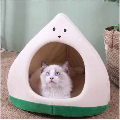 Cama Nido para Gatos Forma Durazno Manzana - Sofá Acogedor Removible para Mascotas - Image 3