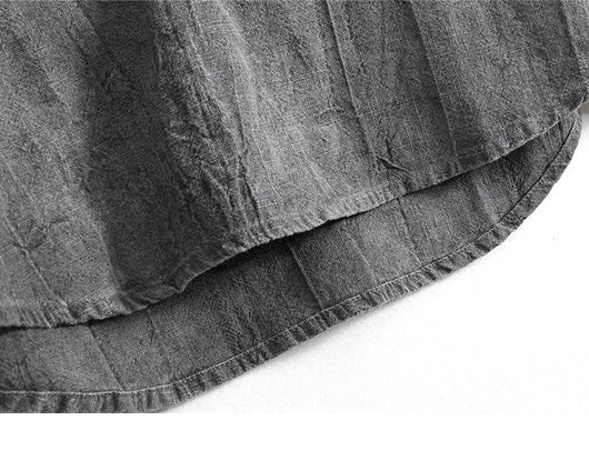 Camisa Holgada de Algodón y Lino Estilo Japonés para Hombre - Image 24