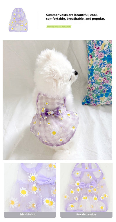 Chaleco de Malla Estampado Gatos y Perros Margaritas - Image 13