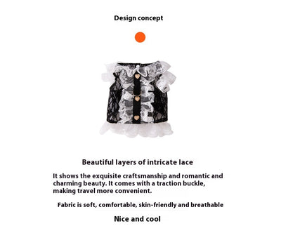 Chaleco de Encaje con Tracción para Gatos y Cachorros - Ropa Ligera para Mascotas - Image 27