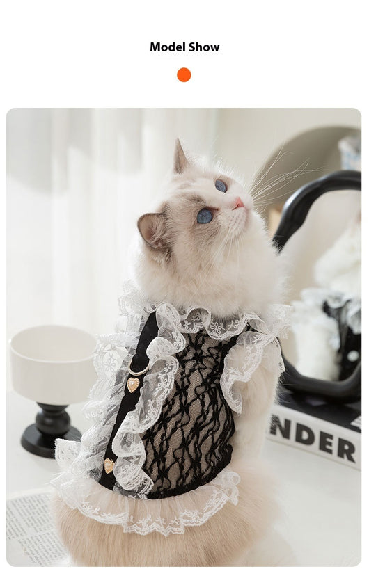 Chaleco de Encaje con Tracción para Gatos y Cachorros - Ropa Ligera para Mascotas - Image 29