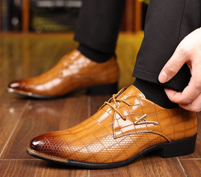Zapatos de Cuero Formal Punta Fina Talla Grande - Calzado Ejecutivo Premium para Hombre - Image 15