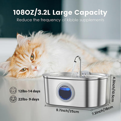 Dispensador de Agua para Mascotas en Acero Inoxidable - Image 23