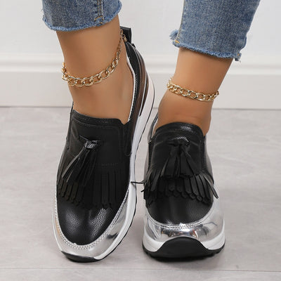 Zapatos Casuales Plataforma Muffin con Flecos para Mujer - Image 9