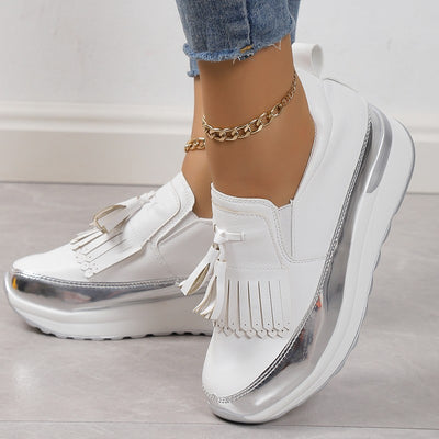 Zapatos Casuales Plataforma Muffin con Flecos para Mujer - Image 11