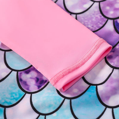 Traje de Baño Sirena Infantil de Manga Larga con Escamas - Image 17