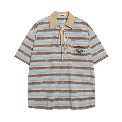 Polo Rayado Casual de Manga Corta para Hombre - Image 23